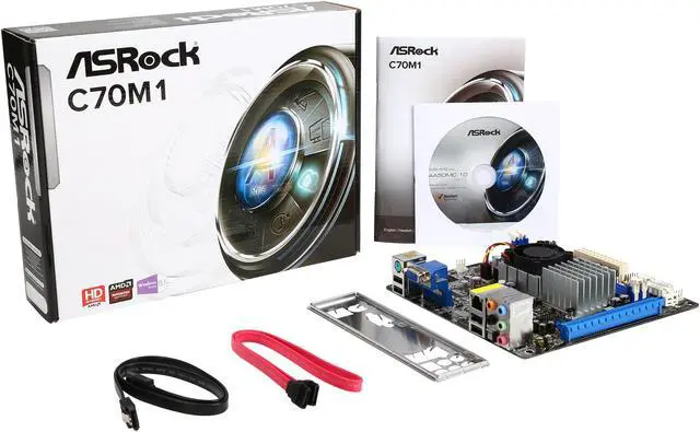 Alt view image 5 of 5 - ASRock C70M1 AMD Dual-Core Ontario C-70 APU Supports AMD's Cool 'n' Quiet Technology UMI 2.5 GT/s AMD A50M Mini ITX Motherboard / CPU / VGA Combo