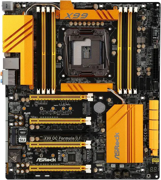 Alt view image 3 of 7 - ASRock X99 OC Formula/3.1 LGA 2011-v3 Intel X99 USB 3.1 USB 3.0 Extended ATX Intel Motherboard
