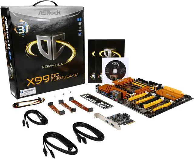 Alt view image 7 of 7 - ASRock X99 OC Formula/3.1 LGA 2011-v3 Intel X99 USB 3.1 USB 3.0 Extended ATX Intel Motherboard