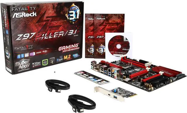 Alt view image 8 of 7 - ASRock ASRock Fatal1ty Gaming Fatal1ty Z97 Killer/3.1 LGA 1150 Intel Z97 HDMI USB 3.1 USB 3.0 ATX Intel Motherboard