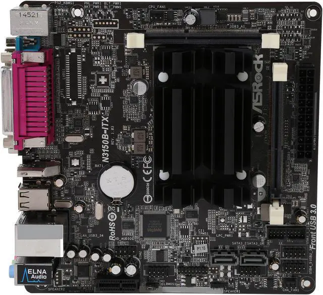 Alt view image 3 of 5 - ASRock N3150B-ITX Intel Quad-Core Processor N3150 (up to 2.08 GHz) BGA1170 Mini ITX Motherboard / CPU / VGA Combo