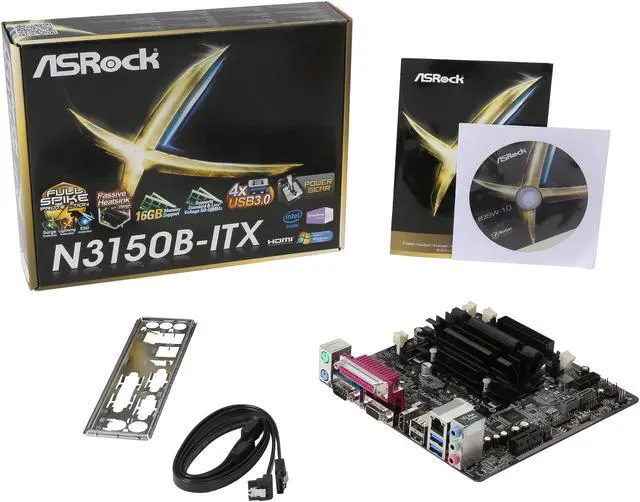 Alt view image 5 of 5 - ASRock N3150B-ITX Intel Quad-Core Processor N3150 (up to 2.08 GHz) BGA1170 Mini ITX Motherboard / CPU / VGA Combo
