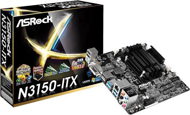 Alt view image 3 of 3 - ASRock N3150-ITX Intel Quad-Core Processor N3150 (up to 2.08 GHz) Mini ITX Motherboard / CPU / VGA Combo