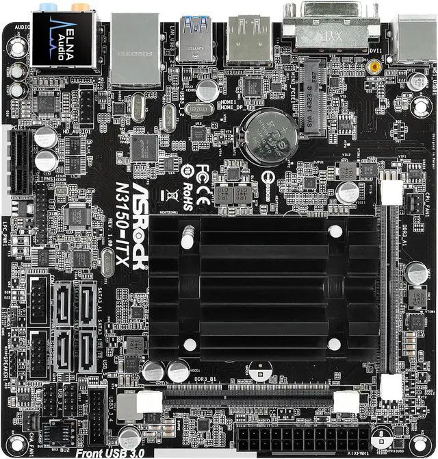 Alt view image 2 of 3 - ASRock N3150-ITX Intel Quad-Core Processor N3150 (up to 2.08 GHz) Mini ITX Motherboard / CPU / VGA Combo