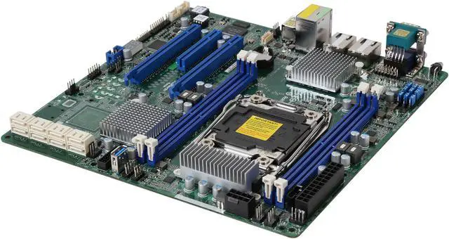 Alt view image 7 of 9 - ASRock Rack EPC612D4U Micro ATX Server Motherboard LGA 2011 R3 Intel C612