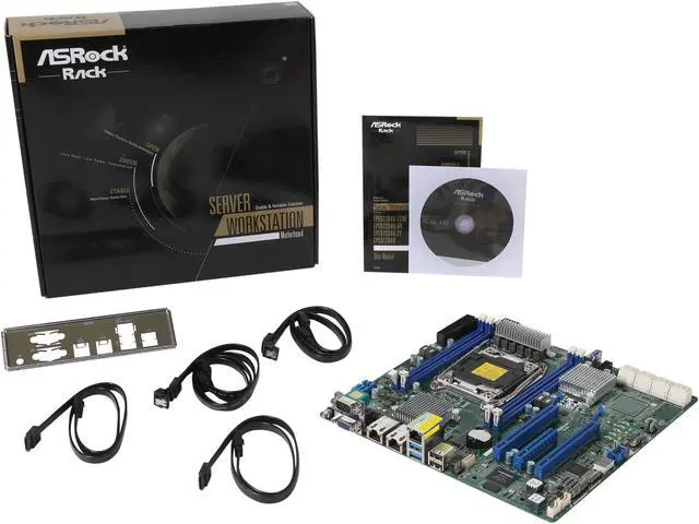 Alt view image 8 of 9 - ASRock Rack EPC612D4U Micro ATX Server Motherboard LGA 2011 R3 Intel C612