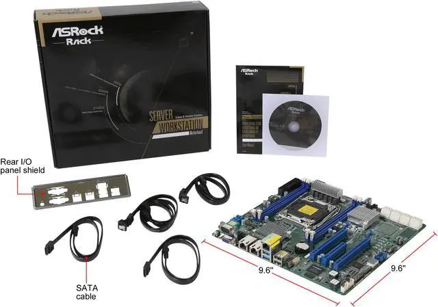 Alt view image 9 of 9 - ASRock Rack EPC612D4U Micro ATX Server Motherboard LGA 2011 R3 Intel C612