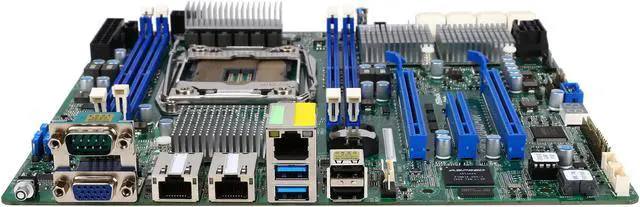 Alt view image 2 of 8 - ASRock Rack EPC612D4U-8R uATX Server Motherboard LGA 2011 R3 Intel C612