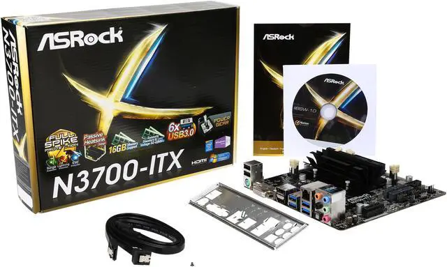 Alt view image 6 of 5 - ASRock N3700-ITX Intel Quad-Core Pentium Processor N3700 (up to 2.4 GHz) Mini ITX Motherboard / CPU Combo