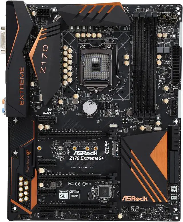 Alt view image 4 of 8 - ASRock Z170 Extreme6+ LGA 1151 Intel Z170 HDMI USB 3.1 USB 3.0 ATX Intel Motherboard