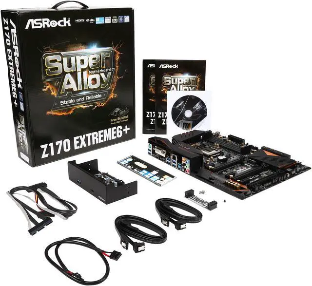 Alt view image 8 of 8 - ASRock Z170 Extreme6+ LGA 1151 Intel Z170 HDMI USB 3.1 USB 3.0 ATX Intel Motherboard