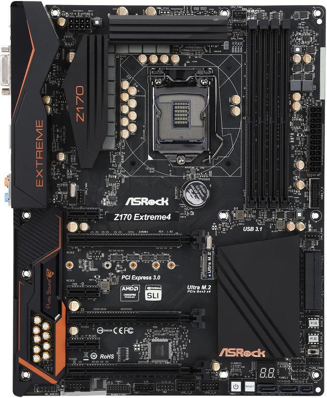 ASRock Z170 Extreme4 LGA 1151 ATX Intel Motherboard - Newegg.com