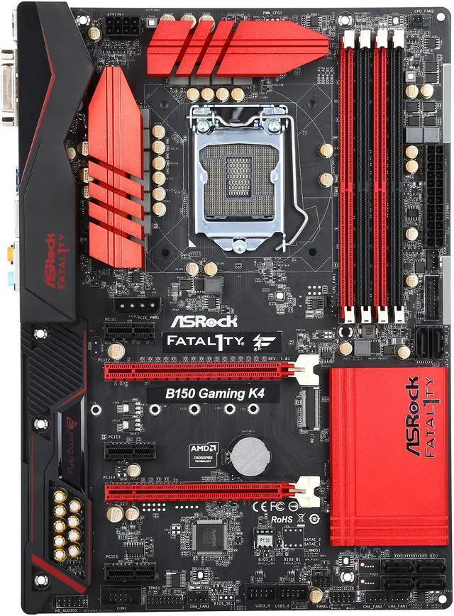 Alt view image 4 of 5 - ASRock ASRock Fatal1ty Gaming B150 Gaming K4 LGA 1151 Intel B150 HDMI USB 3.0 ATX Intel Motherboard