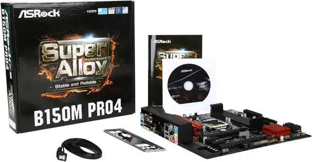 Alt view image 5 of 5 - ASRock B150M Pro4 LGA 1151 Intel B150 HDMI USB 3.0 Micro ATX Intel Motherboard