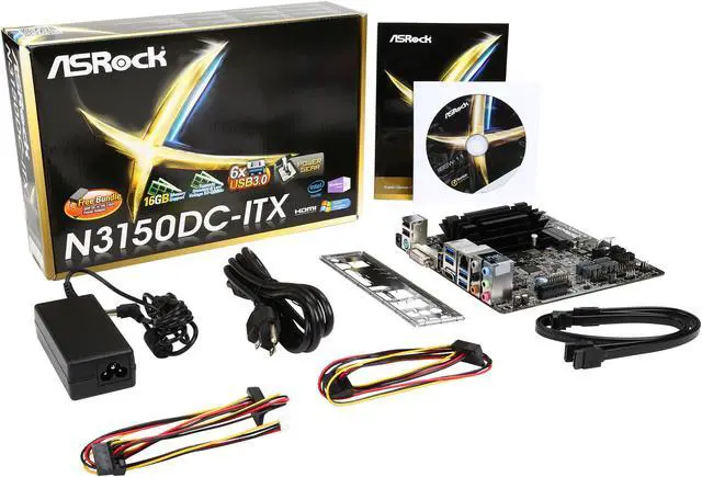 Alt view image 5 of 5 - ASRock N3150DC-ITX Intel Quad-Core Processor N3150 (up to 2.08 GHz) Mini ITX Motherboard / CPU / VGA Combo