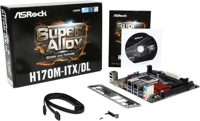 Alt view image 5 of 5 - ASRock H170M-ITX/DL LGA 1151 Intel H170 HDMI USB 3.1 Mini ITX Intel Motherboard
