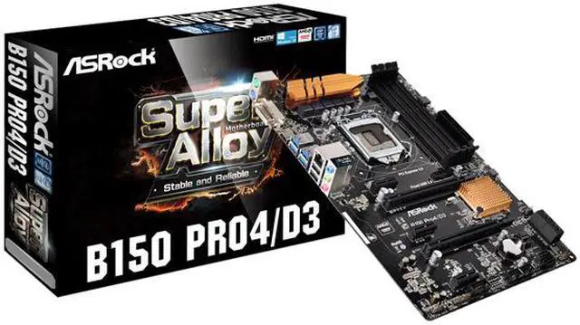 Alt view image 6 of 6 - ASRock B150 PRO4/D3 LGA 1151 Intel B150 HDMI USB 3.0 ATX Intel Motherboard