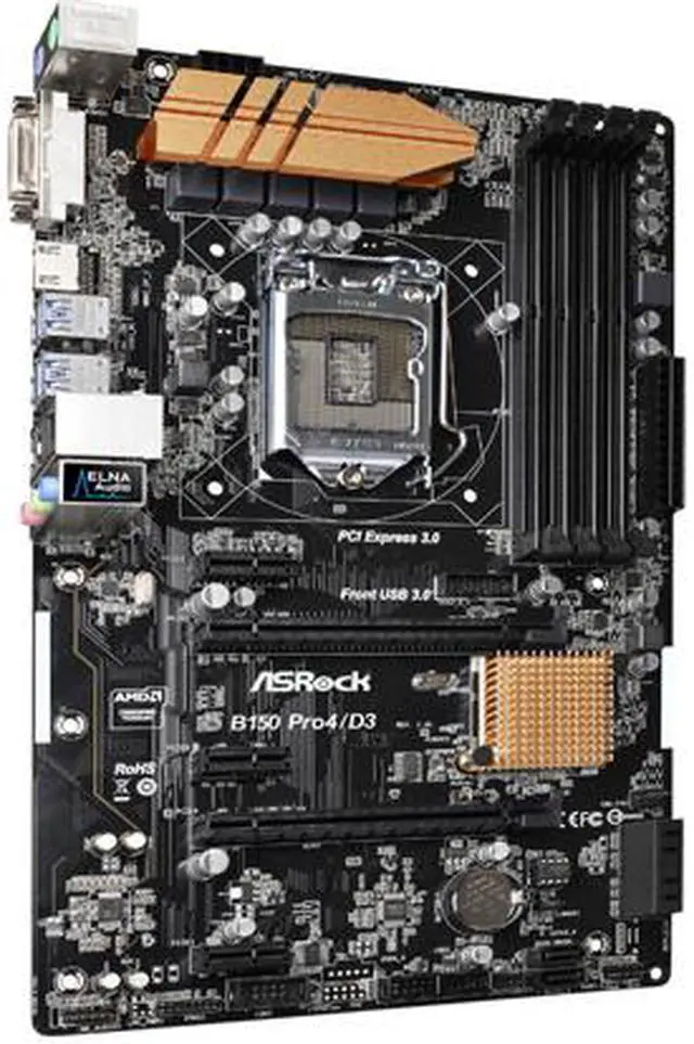 Alt view image 3 of 6 - ASRock B150 PRO4/D3 LGA 1151 Intel B150 HDMI USB 3.0 ATX Intel Motherboard