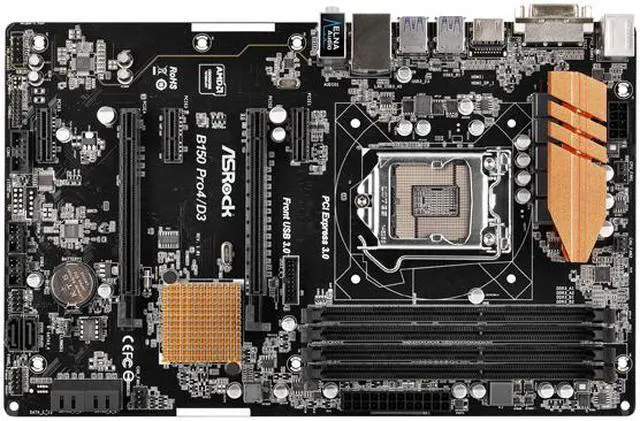 Alt view image 2 of 6 - ASRock B150 PRO4/D3 LGA 1151 Intel B150 HDMI USB 3.0 ATX Intel Motherboard