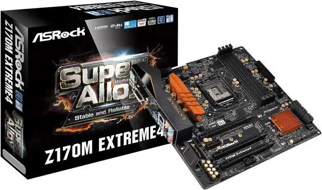 Alt view image 5 of 5 - ASRock Z170M Extreme4 LGA 1151 Intel Z170 HDMI USB 3.1 USB 3.0 Micro ATX Intel Motherboard