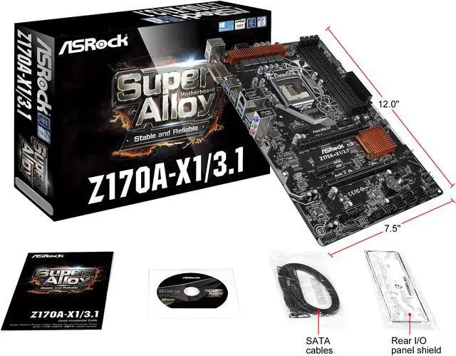 Alt view image 7 of 7 - ASRock Z170A-X1/3.1 LGA 1151 Intel Z170 USB 3.1 ATX Intel Motherboard
