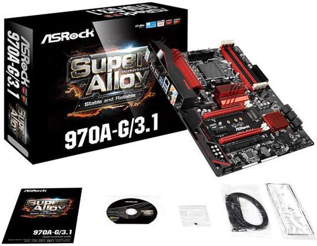 Alt view image 5 of 5 - ASRock 970A-G/3.1 AM3+/AM3 AMD 970 USB 3.1 USB 3.0 ATX AMD Motherboard