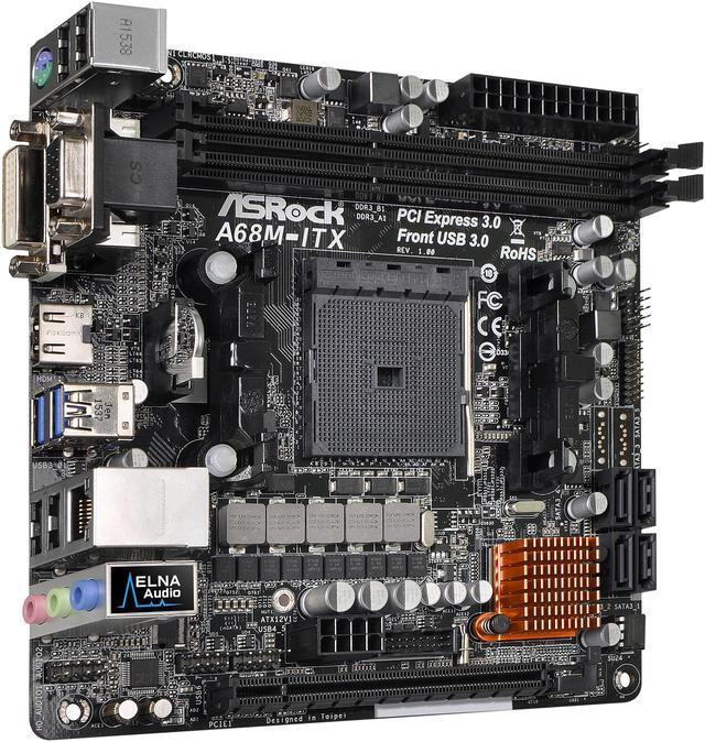 Alt view image 3 of 5 - ASRock A68M-ITX FM2+ / FM2 AMD A68H FCH (Bolton D2H) USB 3.0 HDMI Mini ITX AMD Motherboard