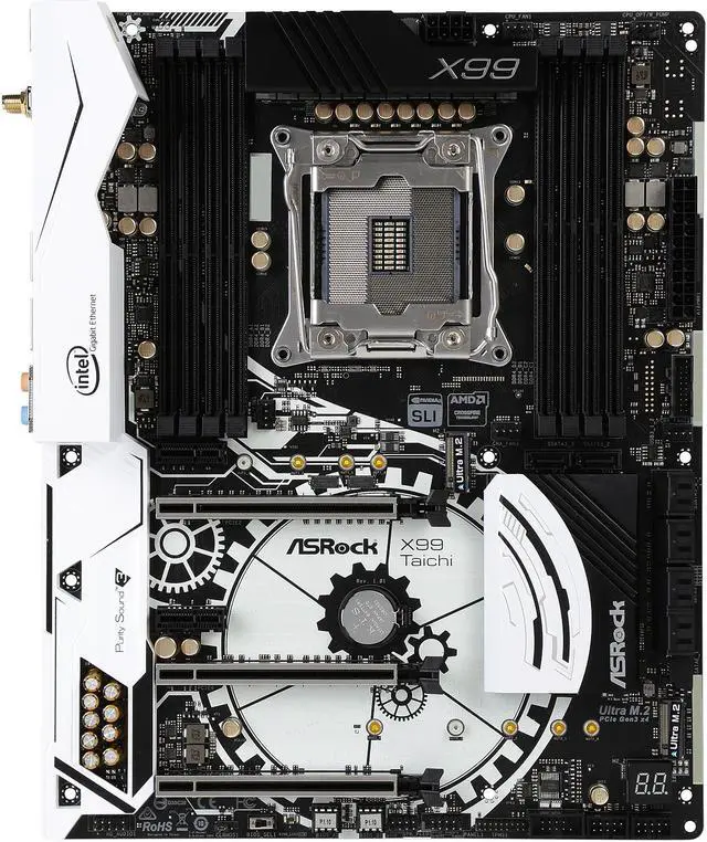 Alt view image 3 of 5 - ASRock X99 Taichi LGA 2011-v3 Intel X99 USB 3.1 USB 3.0 ATX Intel Motherboard