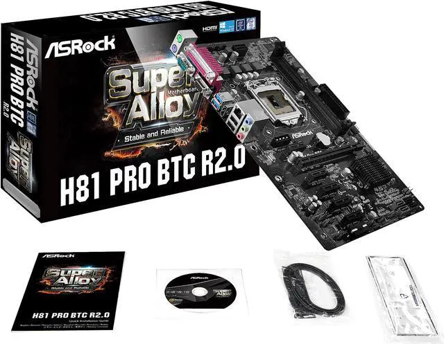 Alt view image 6 of 7 - ASRock H81 PRO BTC R2.0 LGA 1150 Intel H81 HDMI SATA 6Gb/s ATX Intel Cryptocurrency Mining Motherboard