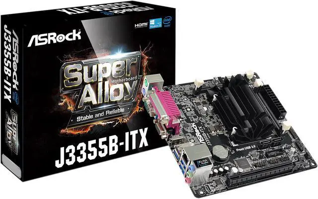 Alt view image 7 of 7 - ASRock J3355B-ITX Intel Dual-Core Processor J3355 (up to 2.5 GHz) Mini ITX Motherboard / CPU Combo