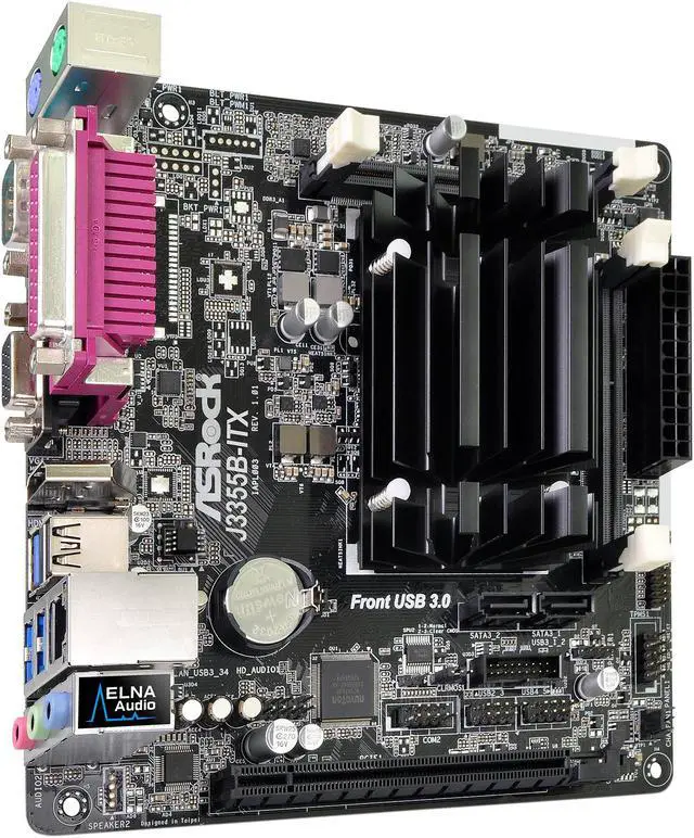 Alt view image 4 of 7 - ASRock J3355B-ITX Intel Dual-Core Processor J3355 (up to 2.5 GHz) Mini ITX Motherboard / CPU Combo