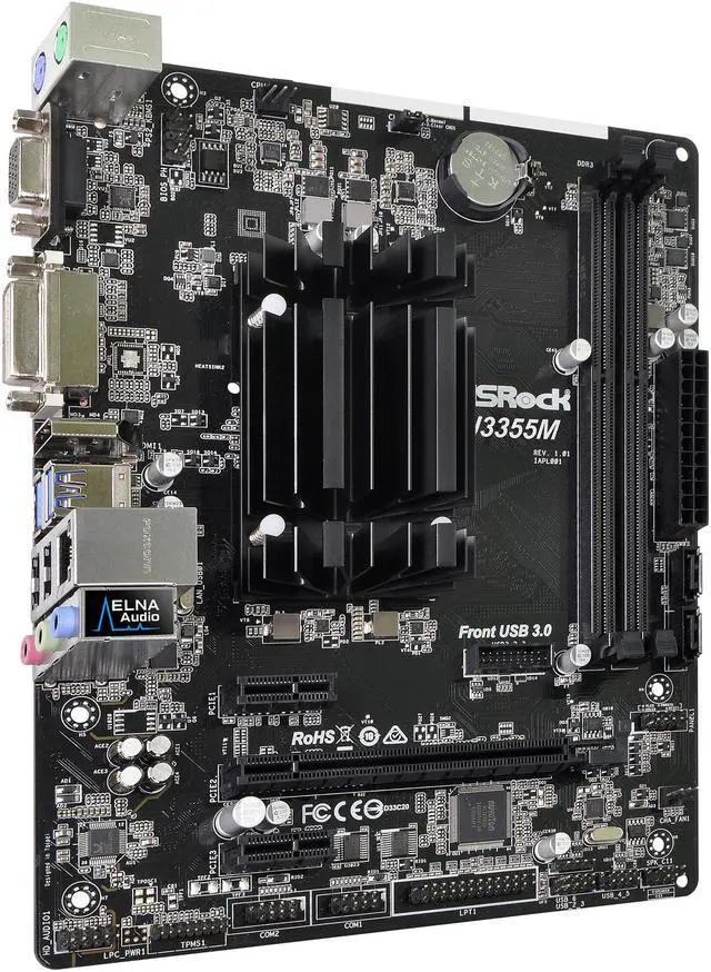Alt view image 4 of 7 - ASRock J3355M Intel Dual-Core Processor J3355 (up to 2.5GHz) Micro ATX Motherboard / CPU Combo