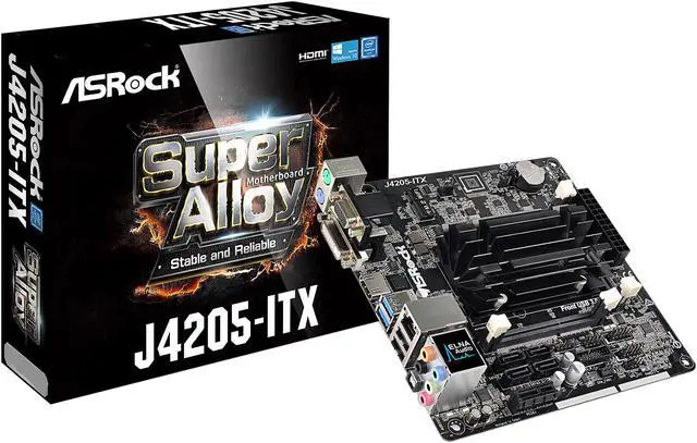 Alt view image 7 of 7 - ASRock J4205-ITX Intel Quad-Core Pentium Processor J4205 (up to 2.6GHz) Mini ITX Motherboard / CPU Combo