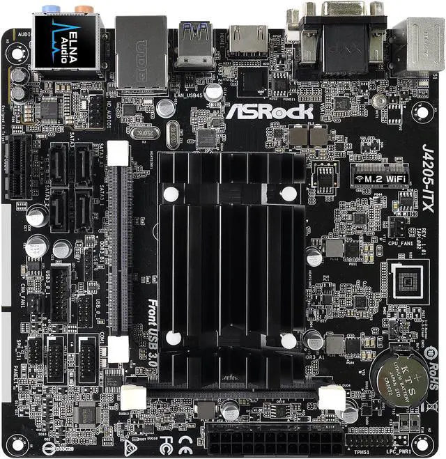 Alt view image 3 of 7 - ASRock J4205-ITX Intel Quad-Core Pentium Processor J4205 (up to 2.6GHz) Mini ITX Motherboard / CPU Combo