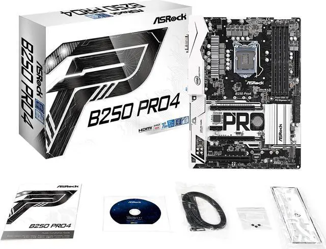 Alt view image 5 of 6 - ASRock B250 Pro4 LGA 1151 Intel B250 HDMI USB 3.0 ATX Motherboards - Intel