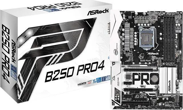 Alt view image 6 of 6 - ASRock B250 Pro4 LGA 1151 Intel B250 HDMI USB 3.0 ATX Motherboards - Intel