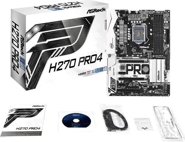 Alt view image 5 of 6 - ASRock H270 Pro4 LGA 1151 Intel H270 HDMI USB 3.0 ATX Motherboards - Intel