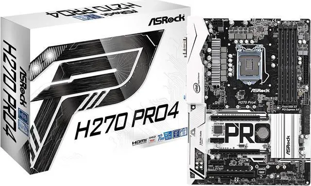 Alt view image 6 of 6 - ASRock H270 Pro4 LGA 1151 Intel H270 HDMI USB 3.0 ATX Motherboards - Intel