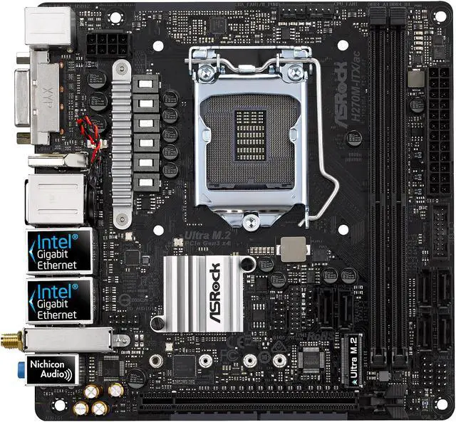 Alt view image 2 of 7 - ASRock H270M-ITX/ac LGA 1151 Intel H270 HDMI USB 3.1 Mini ITX Motherboards - Intel