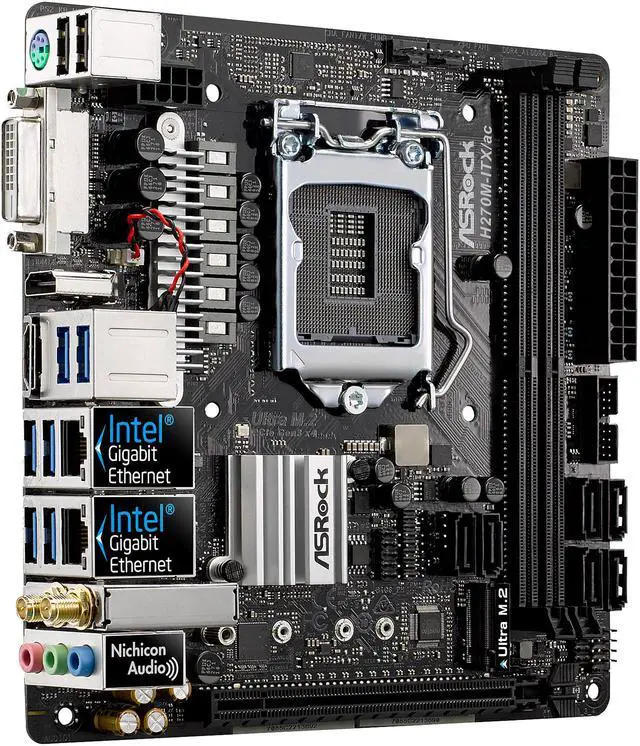 Alt view image 3 of 7 - ASRock H270M-ITX/ac LGA 1151 Intel H270 HDMI USB 3.1 Mini ITX Motherboards - Intel