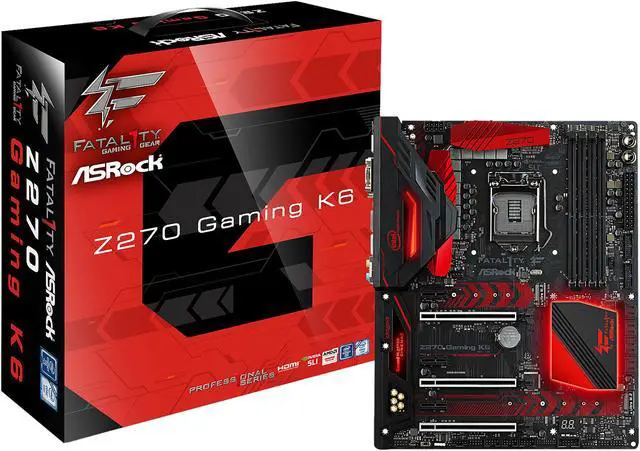 Alt view image 7 of 7 - ASRock Fatal1ty Z270 Gaming K6 LGA 1151 Intel Z270 HDMI USB 3.1 ATX Motherboards - Intel