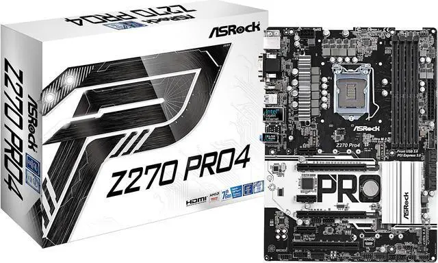 Alt view image 6 of 6 - ASRock Z270 Pro4 LGA 1151 Intel Z270 HDMI USB 3.0 ATX Motherboards - Intel