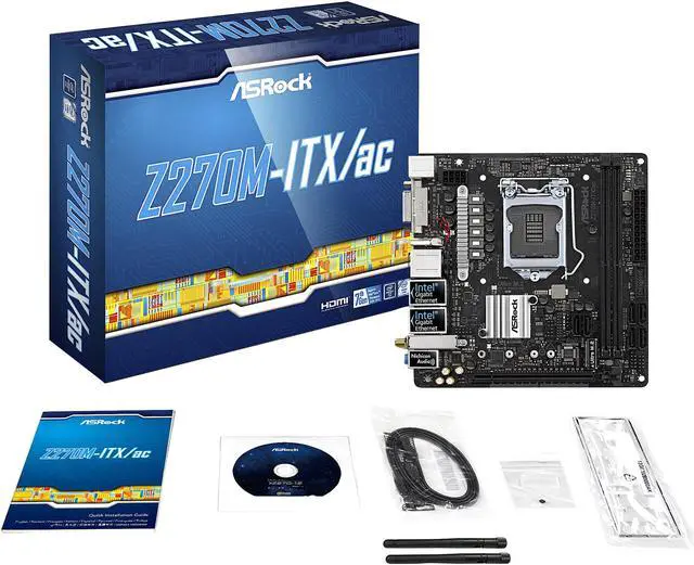 Alt view image 6 of 7 - ASRock Z270M-ITX/ac LGA 1151 Intel Z270 HDMI USB 3.0 Mini ITX Motherboards - Intel