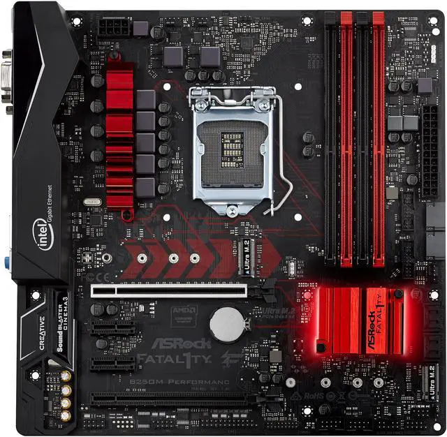 Main image of ASRock Fatal1ty B250M Performance LGA 1151 Intel B250 HDMI USB 3.1 Micro ATX Motherboards - Intel