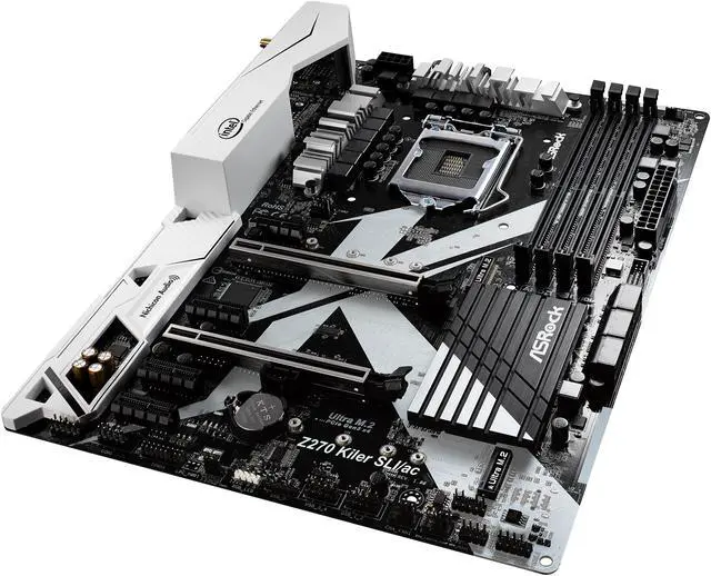 Alt view image 3 of 10 - ASRock Z270 KILLER SLI/AC LGA 1151 Intel Z270 HDMI USB 3.1 ATX Motherboards - Intel