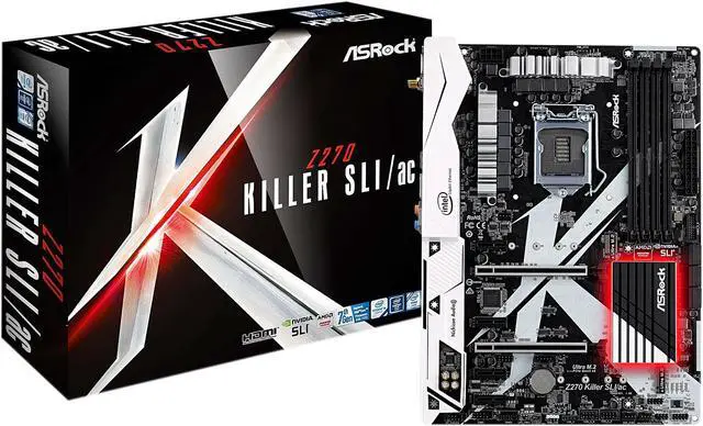 Alt view image 10 of 10 - ASRock Z270 KILLER SLI/AC LGA 1151 Intel Z270 HDMI USB 3.1 ATX Motherboards - Intel