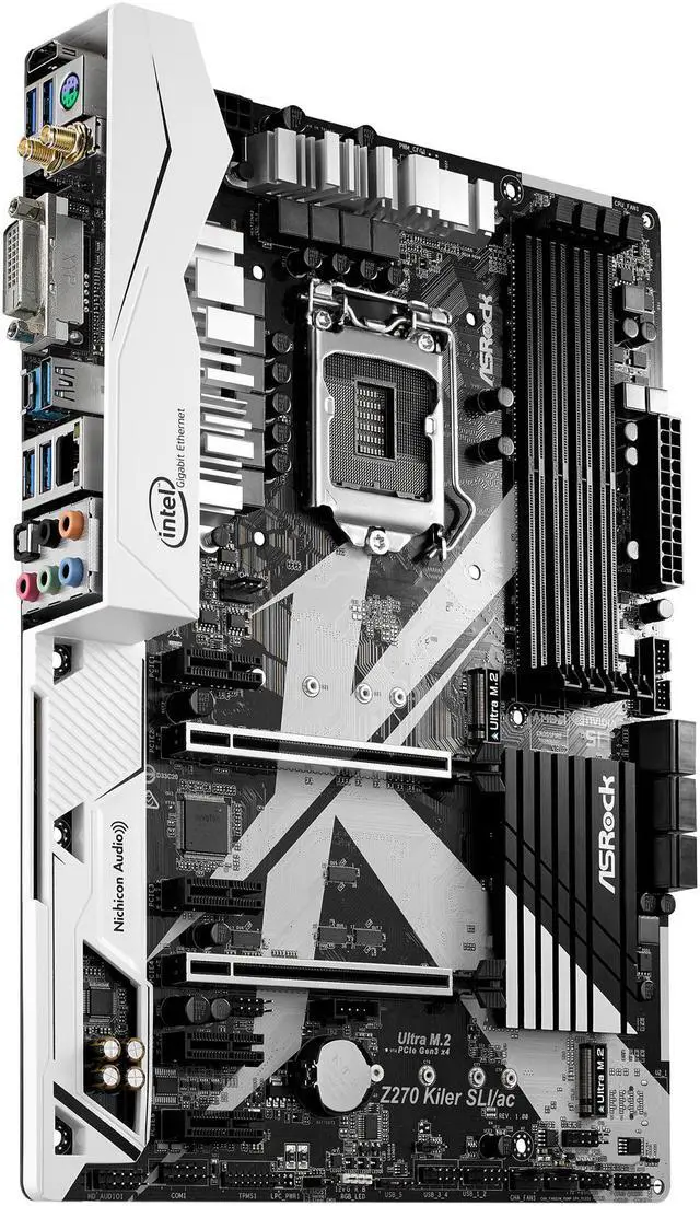 Alt view image 4 of 10 - ASRock Z270 KILLER SLI/AC LGA 1151 Intel Z270 HDMI USB 3.1 ATX Motherboards - Intel