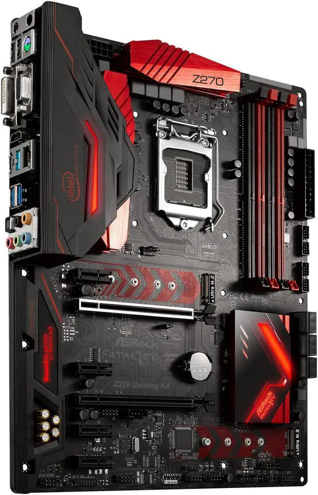 Alt view image 3 of 7 - ASRock Fatal1ty Z270 GAMING K4 LGA 1151 Intel Z270 HDMI USB 3.0 ATX Motherboards - Intel