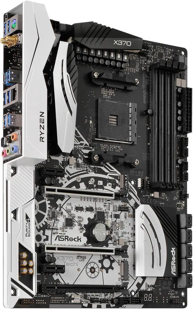 Alt view image 4 of 10 - ASRock X370 Taichi AM4 AMD Promontory X370 ATX AMD Motherboard