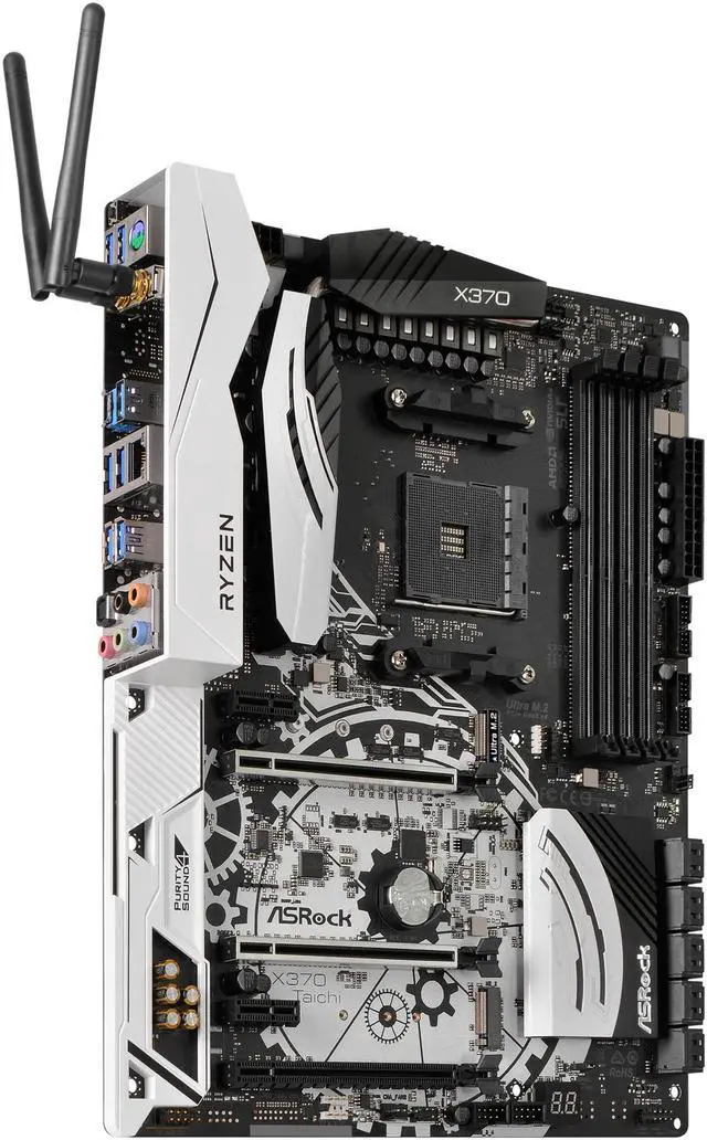 Alt view image 5 of 10 - ASRock X370 Taichi AM4 AMD Promontory X370 ATX AMD Motherboard